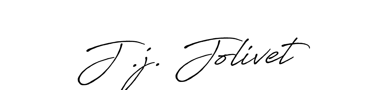 The best way (Antro_Vectra_Bolder) to make a short signature is to pick only two or three words in your name. The name J .j. Jolivet include a total of six letters. For converting this name. J .j. Jolivet signature style 7 images and pictures png