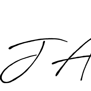 The best way (Antro_Vectra_Bolder) to make a short signature is to pick only two or three words in your name. The name J A include a total of six letters. For converting this name. J A signature style 7 images and pictures png