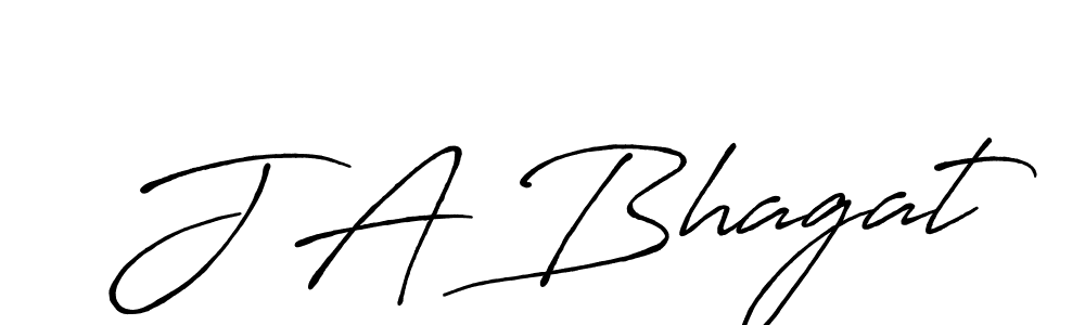 Design your own signature with our free online signature maker. With this signature software, you can create a handwritten (Antro_Vectra_Bolder) signature for name J A Bhagat. J A Bhagat signature style 7 images and pictures png