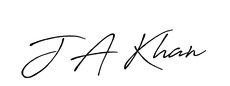 Make a beautiful signature design for name J A Khan. With this signature (Antro_Vectra_Bolder) style, you can create a handwritten signature for free. J A Khan signature style 7 images and pictures png