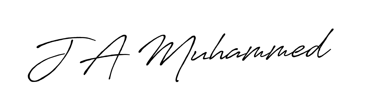 J A Muhammed stylish signature style. Best Handwritten Sign (Antro_Vectra_Bolder) for my name. Handwritten Signature Collection Ideas for my name J A Muhammed. J A Muhammed signature style 7 images and pictures png