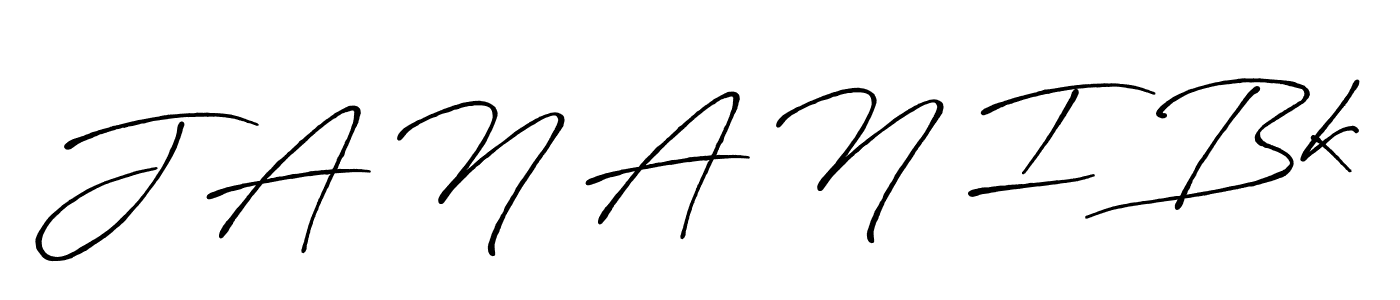 Also You can easily find your signature by using the search form. We will create J A N A N I Bk name handwritten signature images for you free of cost using Antro_Vectra_Bolder sign style. J A N A N I Bk signature style 7 images and pictures png