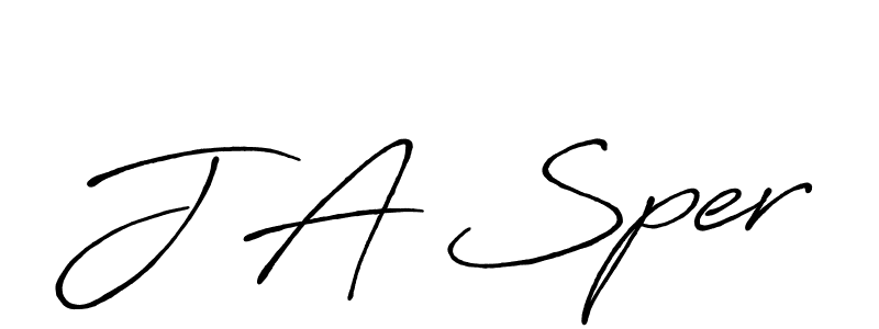 The best way (Antro_Vectra_Bolder) to make a short signature is to pick only two or three words in your name. The name J A Sper include a total of six letters. For converting this name. J A Sper signature style 7 images and pictures png