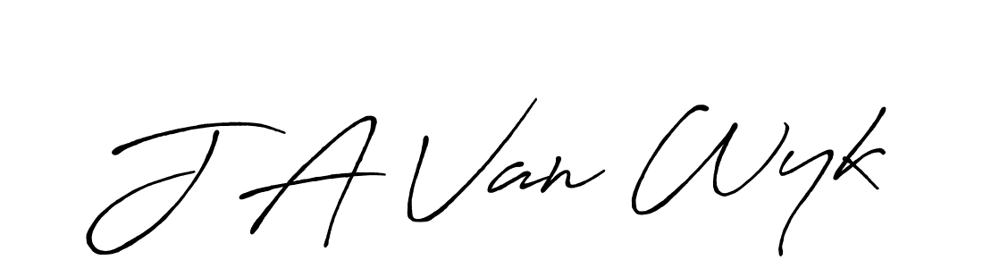 Create a beautiful signature design for name J A Van Wyk. With this signature (Antro_Vectra_Bolder) fonts, you can make a handwritten signature for free. J A Van Wyk signature style 7 images and pictures png