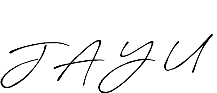 Similarly Antro_Vectra_Bolder is the best handwritten signature design. Signature creator online .You can use it as an online autograph creator for name J A Y U. J A Y U signature style 7 images and pictures png