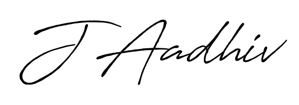 Create a beautiful signature design for name J Aadhiv. With this signature (Antro_Vectra_Bolder) fonts, you can make a handwritten signature for free. J Aadhiv signature style 7 images and pictures png