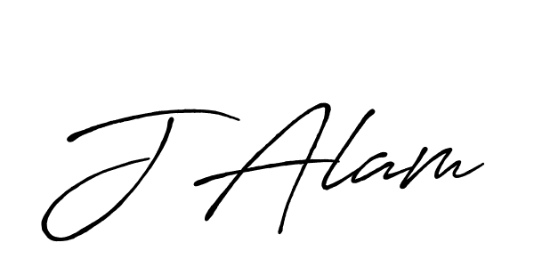 Make a beautiful signature design for name J Alam. With this signature (Antro_Vectra_Bolder) style, you can create a handwritten signature for free. J Alam signature style 7 images and pictures png