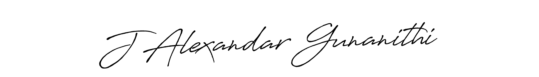 How to make J Alexandar Gunanithi signature? Antro_Vectra_Bolder is a professional autograph style. Create handwritten signature for J Alexandar Gunanithi name. J Alexandar Gunanithi signature style 7 images and pictures png