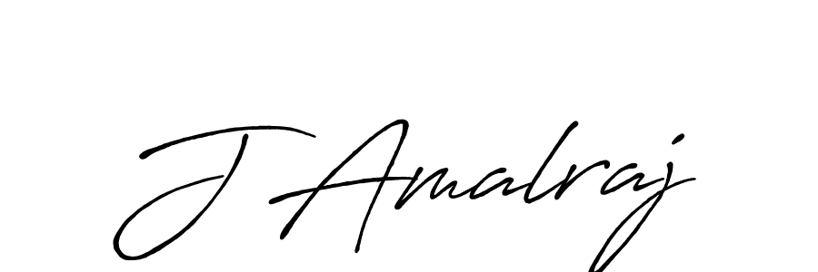 How to make J Amalraj name signature. Use Antro_Vectra_Bolder style for creating short signs online. This is the latest handwritten sign. J Amalraj signature style 7 images and pictures png