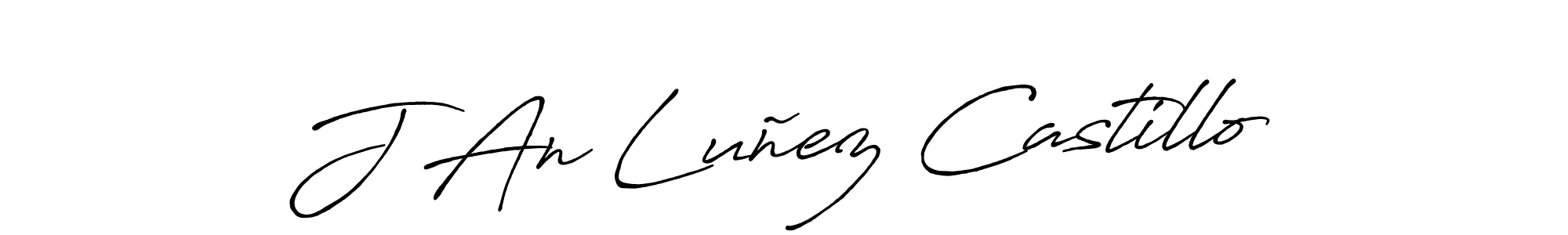 How to make J An Luñez Castillo name signature. Use Antro_Vectra_Bolder style for creating short signs online. This is the latest handwritten sign. J An Luñez Castillo signature style 7 images and pictures png