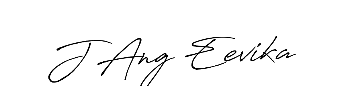 How to make J Ang Eevika name signature. Use Antro_Vectra_Bolder style for creating short signs online. This is the latest handwritten sign. J Ang Eevika signature style 7 images and pictures png