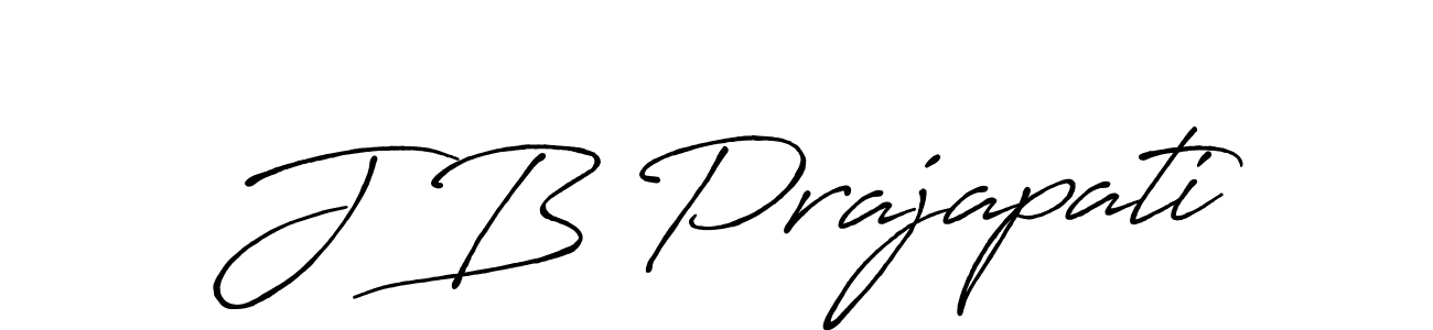 Make a beautiful signature design for name J B Prajapati. With this signature (Antro_Vectra_Bolder) style, you can create a handwritten signature for free. J B Prajapati signature style 7 images and pictures png