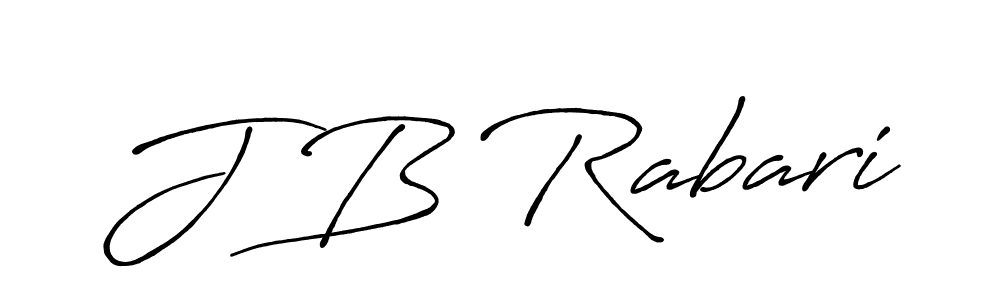 Also we have J B Rabari name is the best signature style. Create professional handwritten signature collection using Antro_Vectra_Bolder autograph style. J B Rabari signature style 7 images and pictures png