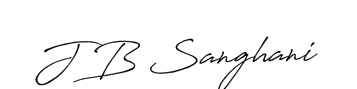 Make a beautiful signature design for name J B Sanghani. Use this online signature maker to create a handwritten signature for free. J B Sanghani signature style 7 images and pictures png