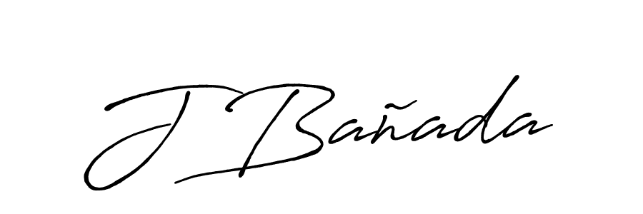 Make a beautiful signature design for name J Bañada. With this signature (Antro_Vectra_Bolder) style, you can create a handwritten signature for free. J Bañada signature style 7 images and pictures png