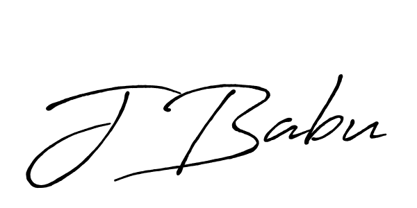 The best way (Antro_Vectra_Bolder) to make a short signature is to pick only two or three words in your name. The name J Babu include a total of six letters. For converting this name. J Babu signature style 7 images and pictures png