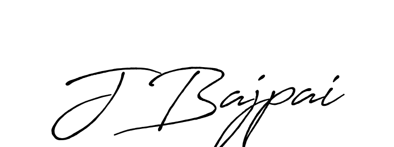 How to make J Bajpai signature? Antro_Vectra_Bolder is a professional autograph style. Create handwritten signature for J Bajpai name. J Bajpai signature style 7 images and pictures png