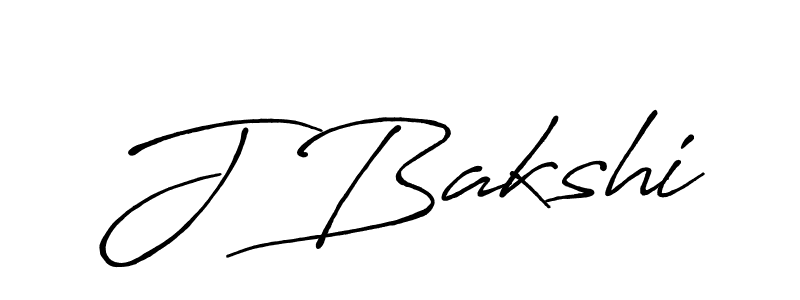 Create a beautiful signature design for name J Bakshi. With this signature (Antro_Vectra_Bolder) fonts, you can make a handwritten signature for free. J Bakshi signature style 7 images and pictures png