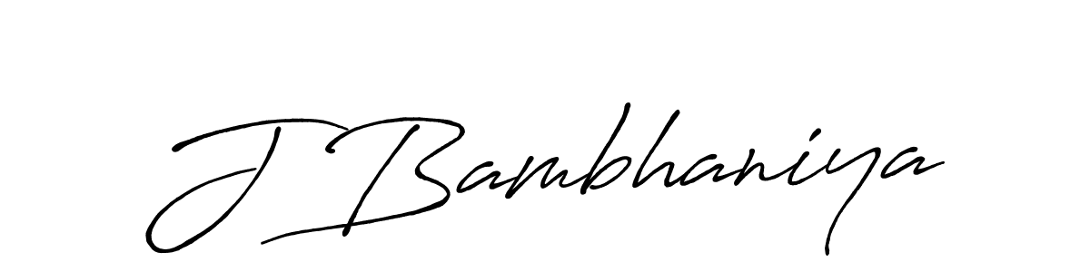 J Bambhaniya stylish signature style. Best Handwritten Sign (Antro_Vectra_Bolder) for my name. Handwritten Signature Collection Ideas for my name J Bambhaniya. J Bambhaniya signature style 7 images and pictures png