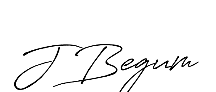 Create a beautiful signature design for name J Begum. With this signature (Antro_Vectra_Bolder) fonts, you can make a handwritten signature for free. J Begum signature style 7 images and pictures png