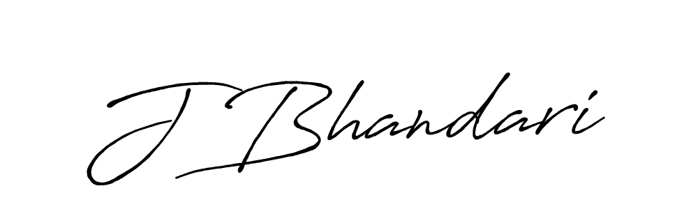 Design your own signature with our free online signature maker. With this signature software, you can create a handwritten (Antro_Vectra_Bolder) signature for name J Bhandari. J Bhandari signature style 7 images and pictures png
