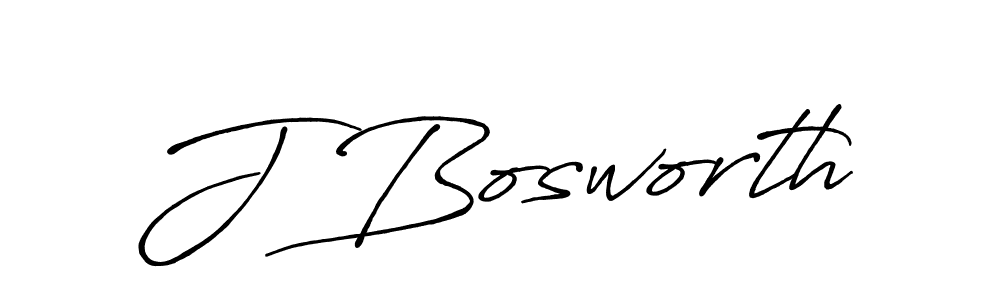 How to make J Bosworth name signature. Use Antro_Vectra_Bolder style for creating short signs online. This is the latest handwritten sign. J Bosworth signature style 7 images and pictures png