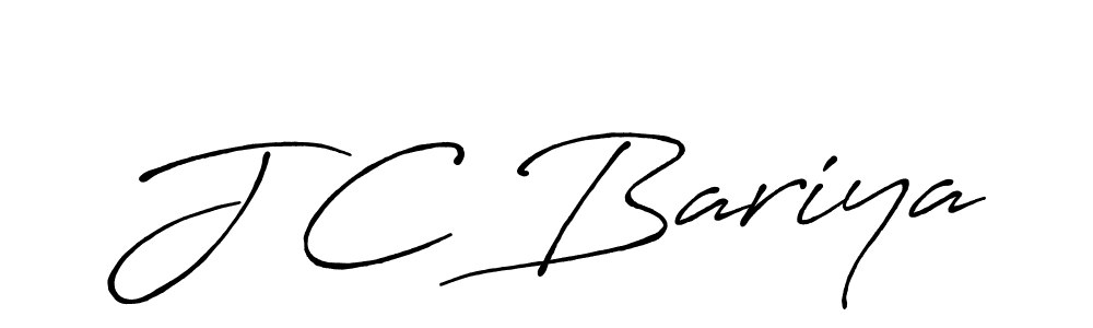 Design your own signature with our free online signature maker. With this signature software, you can create a handwritten (Antro_Vectra_Bolder) signature for name J C Bariya. J C Bariya signature style 7 images and pictures png