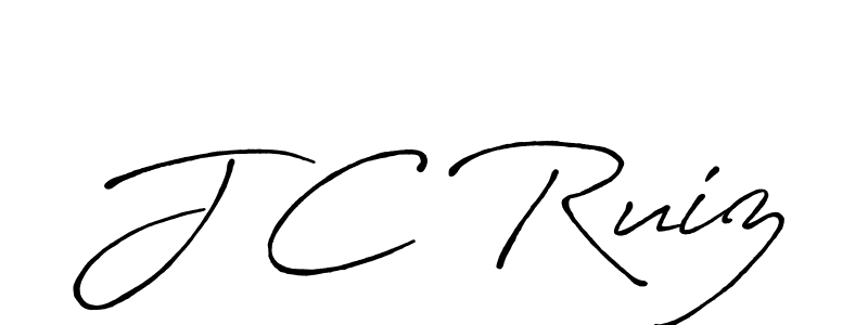 J C Ruiz stylish signature style. Best Handwritten Sign (Antro_Vectra_Bolder) for my name. Handwritten Signature Collection Ideas for my name J C Ruiz. J C Ruiz signature style 7 images and pictures png