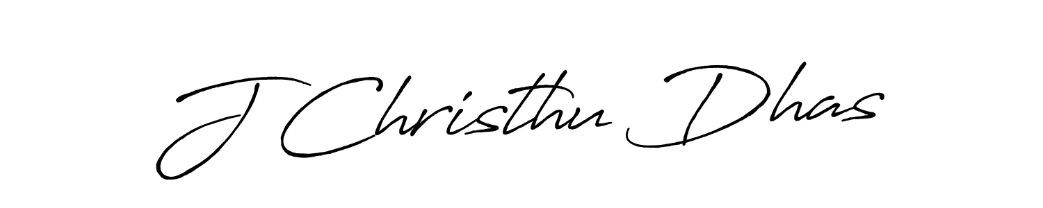 Create a beautiful signature design for name J Christhu Dhas. With this signature (Antro_Vectra_Bolder) fonts, you can make a handwritten signature for free. J Christhu Dhas signature style 7 images and pictures png