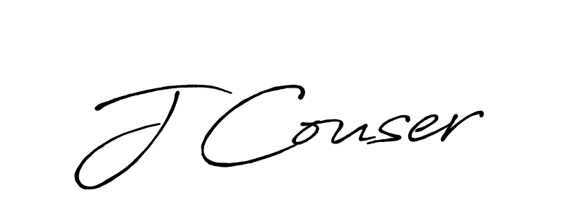 Make a beautiful signature design for name J Couser. With this signature (Antro_Vectra_Bolder) style, you can create a handwritten signature for free. J Couser signature style 7 images and pictures png