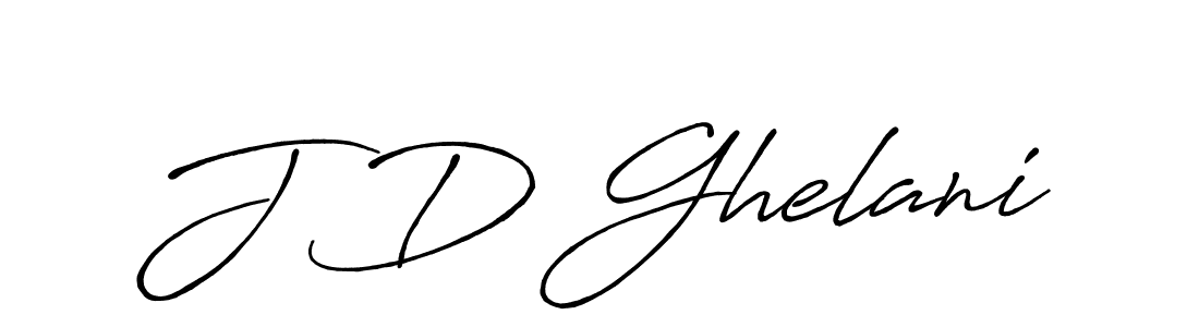 J D Ghelani stylish signature style. Best Handwritten Sign (Antro_Vectra_Bolder) for my name. Handwritten Signature Collection Ideas for my name J D Ghelani. J D Ghelani signature style 7 images and pictures png