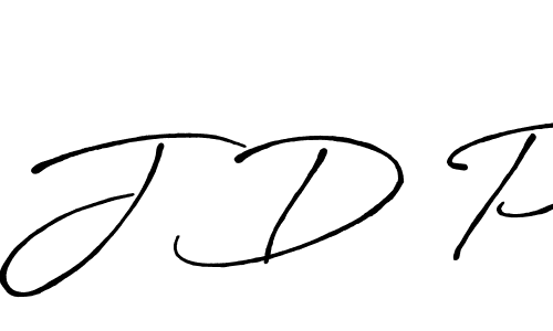 J D P stylish signature style. Best Handwritten Sign (Antro_Vectra_Bolder) for my name. Handwritten Signature Collection Ideas for my name J D P. J D P signature style 7 images and pictures png