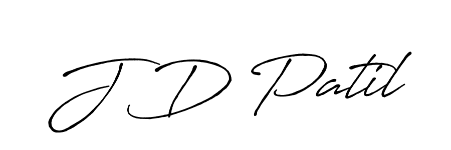 Create a beautiful signature design for name J D Patil. With this signature (Antro_Vectra_Bolder) fonts, you can make a handwritten signature for free. J D Patil signature style 7 images and pictures png