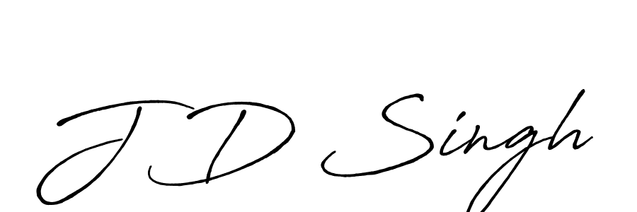 Make a beautiful signature design for name J D Singh. With this signature (Antro_Vectra_Bolder) style, you can create a handwritten signature for free. J D Singh signature style 7 images and pictures png