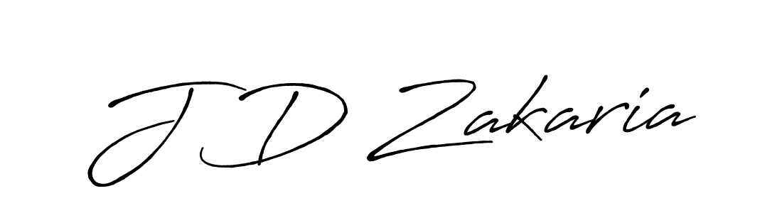 Make a beautiful signature design for name J D Zakaria. With this signature (Antro_Vectra_Bolder) style, you can create a handwritten signature for free. J D Zakaria signature style 7 images and pictures png