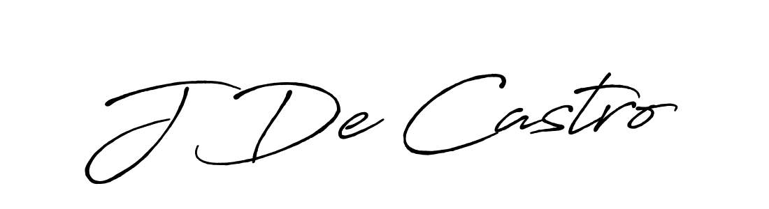 J De Castro stylish signature style. Best Handwritten Sign (Antro_Vectra_Bolder) for my name. Handwritten Signature Collection Ideas for my name J De Castro. J De Castro signature style 7 images and pictures png