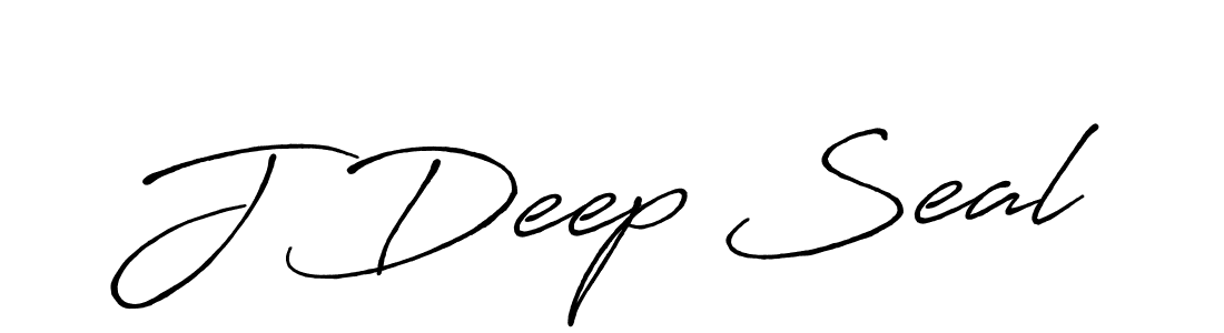 Make a beautiful signature design for name J Deep Seal. With this signature (Antro_Vectra_Bolder) style, you can create a handwritten signature for free. J Deep Seal signature style 7 images and pictures png