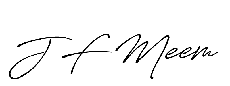 Make a beautiful signature design for name J F Meem. With this signature (Antro_Vectra_Bolder) style, you can create a handwritten signature for free. J F Meem signature style 7 images and pictures png