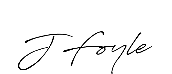 Create a beautiful signature design for name J Foyle. With this signature (Antro_Vectra_Bolder) fonts, you can make a handwritten signature for free. J Foyle signature style 7 images and pictures png