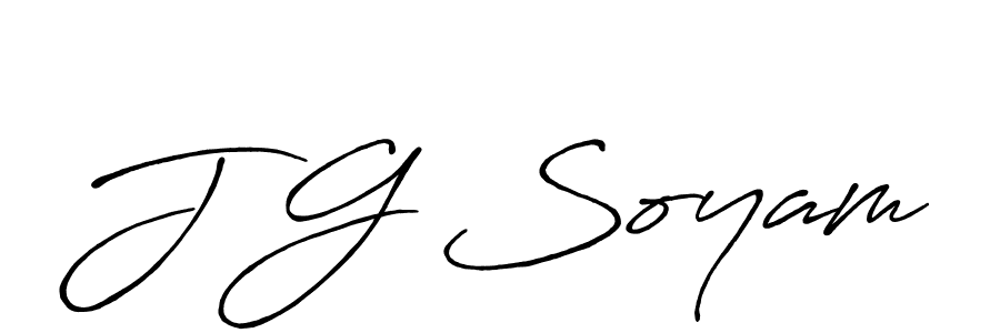 Design your own signature with our free online signature maker. With this signature software, you can create a handwritten (Antro_Vectra_Bolder) signature for name J G Soyam. J G Soyam signature style 7 images and pictures png