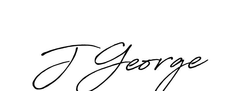 Create a beautiful signature design for name J George. With this signature (Antro_Vectra_Bolder) fonts, you can make a handwritten signature for free. J George signature style 7 images and pictures png