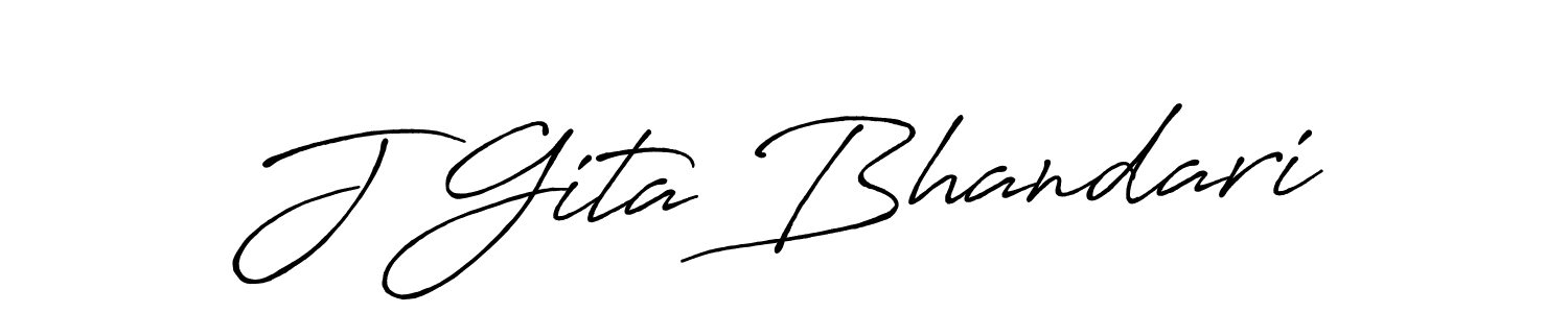 Antro_Vectra_Bolder is a professional signature style that is perfect for those who want to add a touch of class to their signature. It is also a great choice for those who want to make their signature more unique. Get J Gita Bhandari name to fancy signature for free. J Gita Bhandari signature style 7 images and pictures png