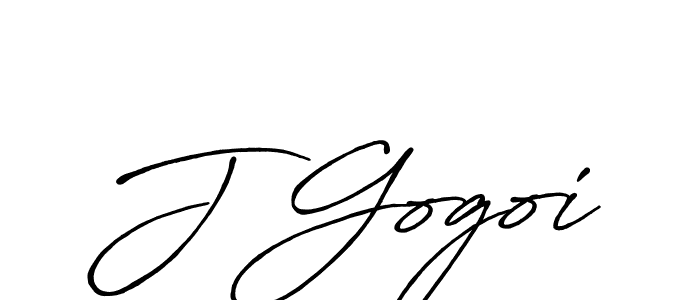 Also we have J Gogoi name is the best signature style. Create professional handwritten signature collection using Antro_Vectra_Bolder autograph style. J Gogoi signature style 7 images and pictures png