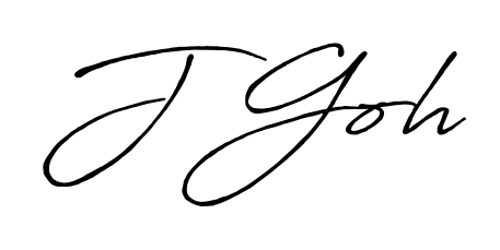 Designed for modern professionals: J Goh name signature crafted with Antro_Vectra_Bolder script. Ready for digital PDF workflows. J Goh signature style 7 images and pictures png