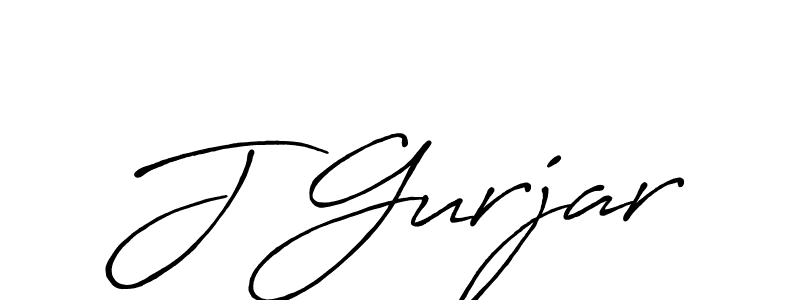 Create a beautiful signature design for name J Gurjar. With this signature (Antro_Vectra_Bolder) fonts, you can make a handwritten signature for free. J Gurjar signature style 7 images and pictures png