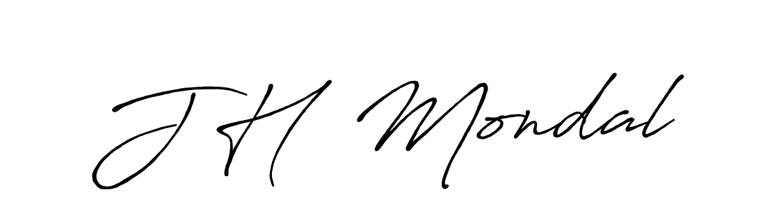 This is the best signature style for the J H  Mondal name. Also you like these signature font (Antro_Vectra_Bolder). Mix name signature. J H  Mondal signature style 7 images and pictures png