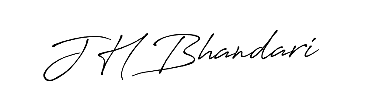 How to make J H Bhandari signature? Antro_Vectra_Bolder is a professional autograph style. Create handwritten signature for J H Bhandari name. J H Bhandari signature style 7 images and pictures png