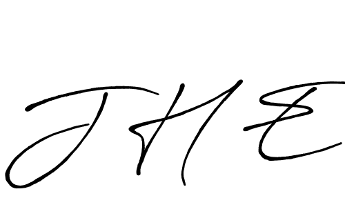 The best way (Antro_Vectra_Bolder) to make a short signature is to pick only two or three words in your name. The name J H E include a total of six letters. For converting this name. J H E signature style 7 images and pictures png