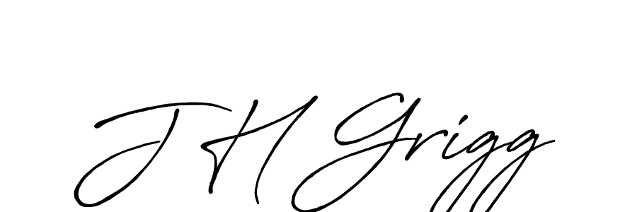 Also You can easily find your signature by using the search form. We will create J H Grigg name handwritten signature images for you free of cost using Antro_Vectra_Bolder sign style. J H Grigg signature style 7 images and pictures png