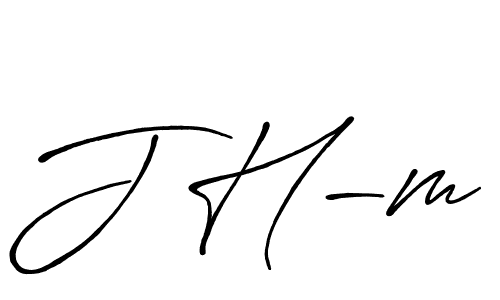 How to make J H-m signature? Antro_Vectra_Bolder is a professional autograph style. Create handwritten signature for J H-m name. J H-m signature style 7 images and pictures png